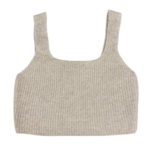 NWT EVERLANE The Cozy-Stretch Wool Yak Nylon Blend Cropped Lounge Tank Sz XS - Picture 2 of 6